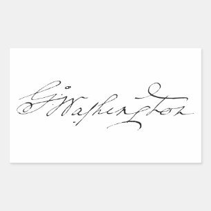 George Washington signature autograph president un Rectangular Sticker
