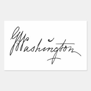 George Washington signature autograph president un Rectangular Sticker