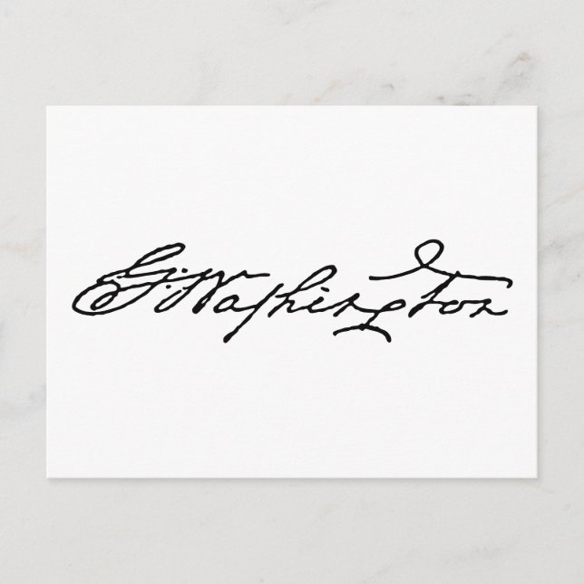 George Washington Signature Postcard (Front)