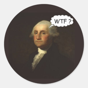 George Washington Spinning in His Grave Funny Classic Round Sticker