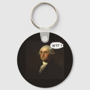 George Washington Spinning in His Grave Funny Key Ring