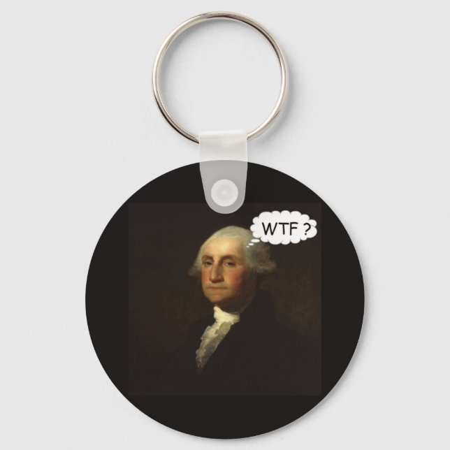 George Washington Spinning in His Grave Funny Key Ring (Front)