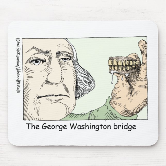 George Washington Teeth Funny Gifts & Collectibles Mouse Pad (Front)