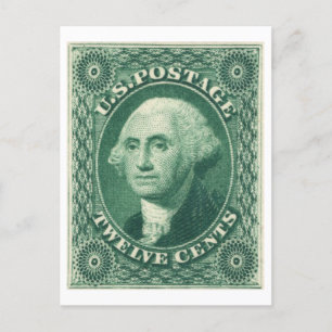 George Washington Twelve Cents US Postage Postcard