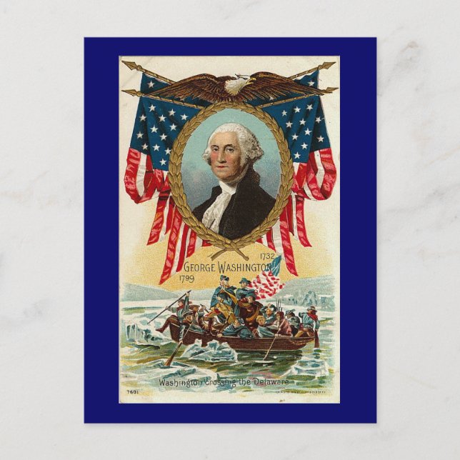 George Washington Vintage Americana Postcard (Front)
