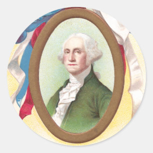 George Washington Watch Fob Classic Round Sticker