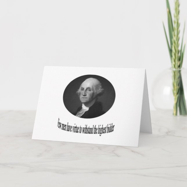 George Washington with quote Card (Front)