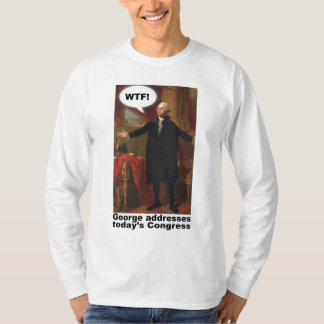 George Washington WTF (with caption) Long Sleeve T-Shirt