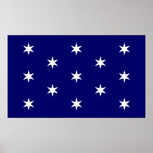 George Washington's Commander in Chief Flag Poster