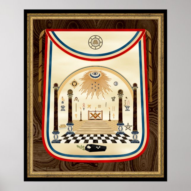 George Washington's Masonic Apron Art Poster (Front)