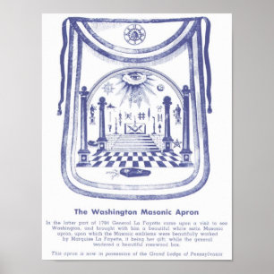 George Washington's Masonic Apron Poster