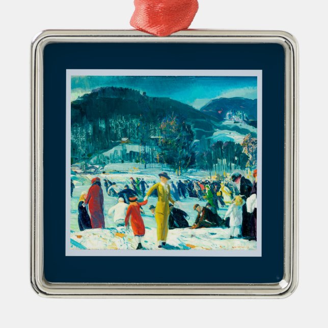 George Wesley Bellows - Love of Winter - Christmas Metal Ornament (Front)