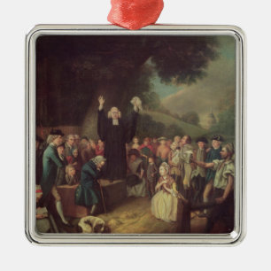 George Whitefield preaching Metal Tree Decoration