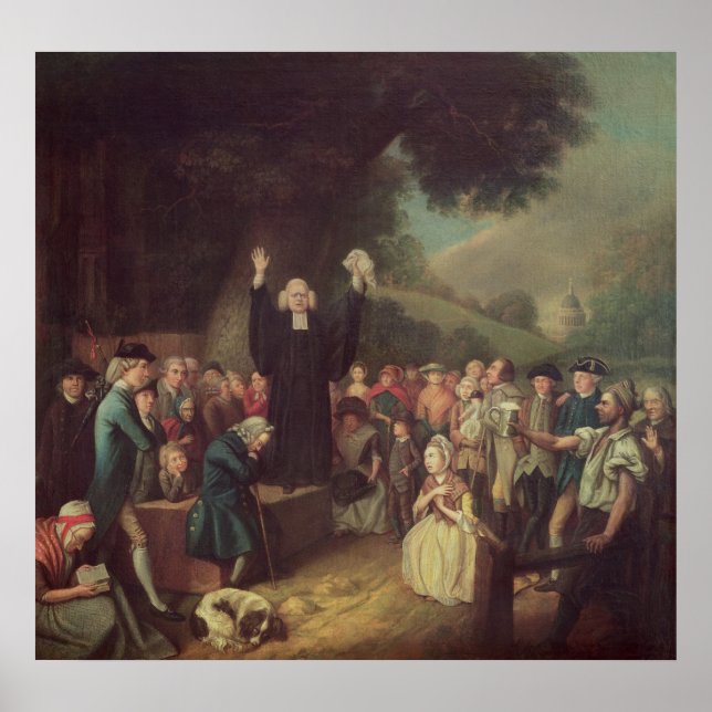 George Whitefield preaching Poster (Front)