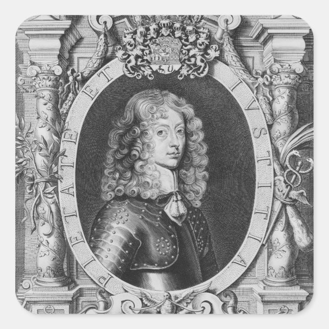 George William  Duke of Braunschweig-Luneberg Square Sticker (Front)