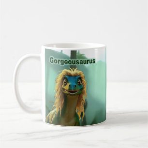 Georgeousaurus Blonde Dinosaur Coffee Mug