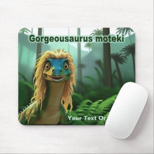 Georgeousaurus Blonde Dinosaur Mouse Pad