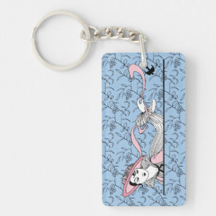 Georges Barbier 1920s Fashion Lady and Bird Key Ring