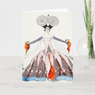 Georges Barbier Art Deco Fashion Greeting Card