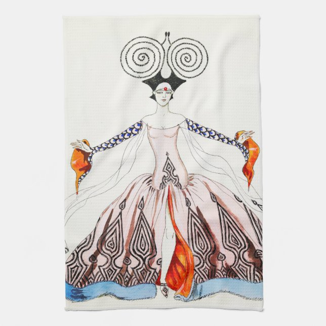 Georges Barbier Art Deco Fashion Kitchen Towel (Vertical)