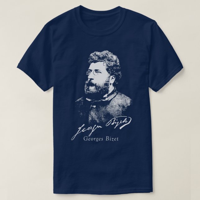 Georges Bizet French composer Classical Music 1 T-Shirt (Design Front)