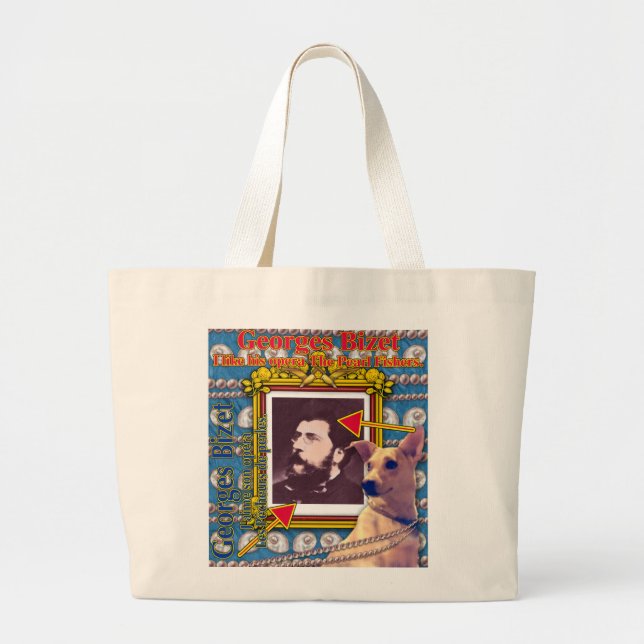 Georges Bizet Large Tote Bag (Front)