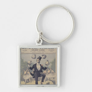 Georges Clemenceau juggling bags of English Key Ring