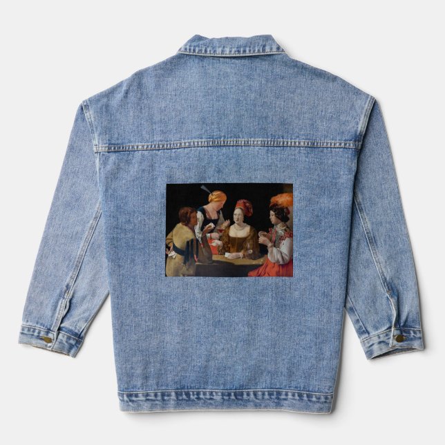 Georges de la Tour - Cheat with Ace of Diamonds Denim Jacket (Back)