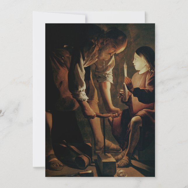 Georges de La Tour - Joseph the Carpenter Invitation (Front)