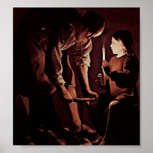 Georges de La Tour - St Joseph as a carpenter Poster