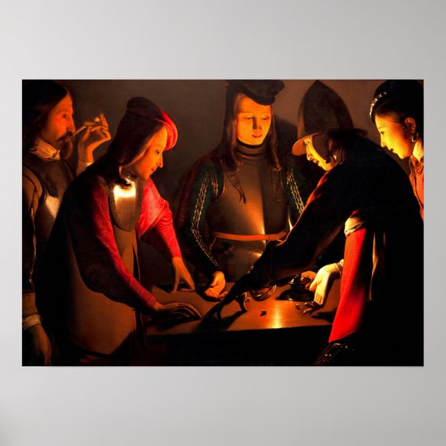 Georges de la Tour - The Dices Players Poster (Front)