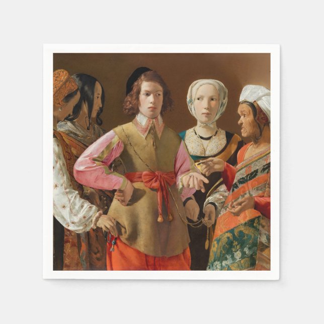 Georges de la Tour - The Fortune Teller Napkin (Front)