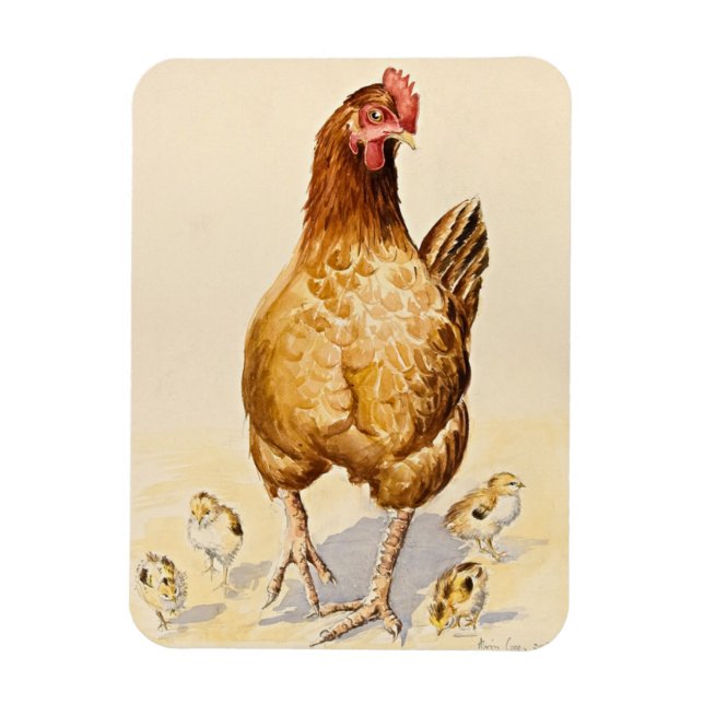 George's Hen and her Chicks 2007 Magnet (Vertical)