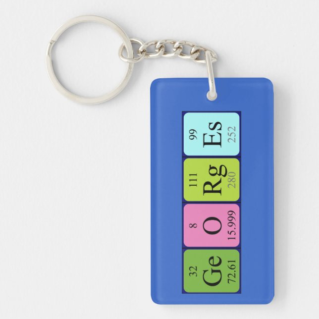 Georges periodic table name keyring (Front)