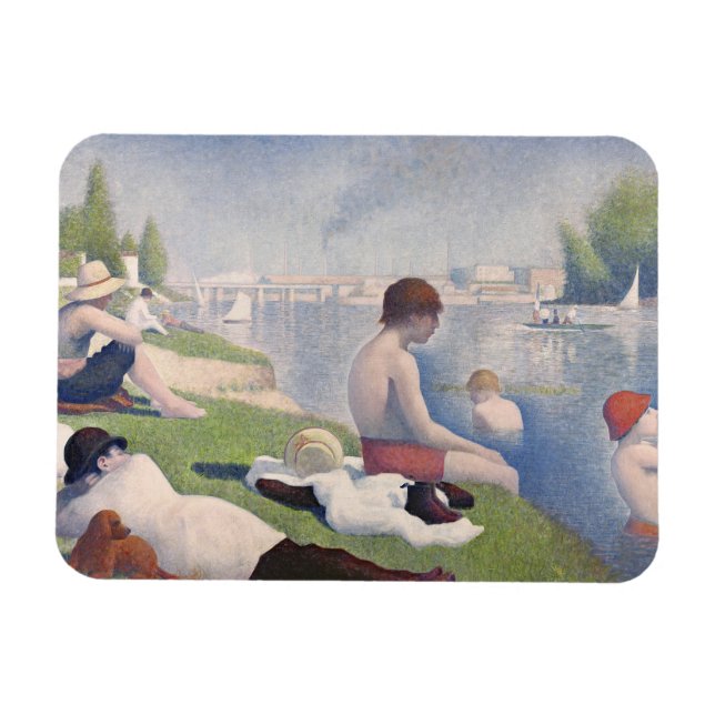 Georges Pierre Seurat | Bathers at Asni�res, 1884  Magnet (Horizontal)
