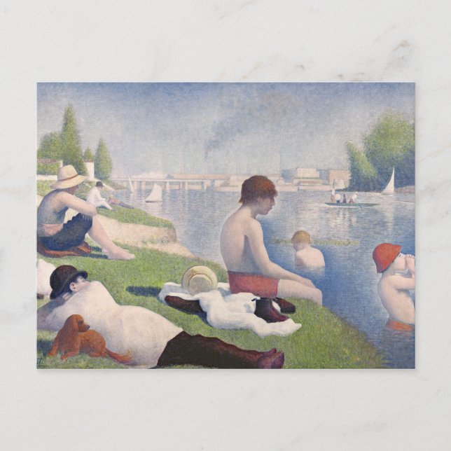 Georges Pierre Seurat | Bathers at Asni�res, 1884  Postcard (Front)