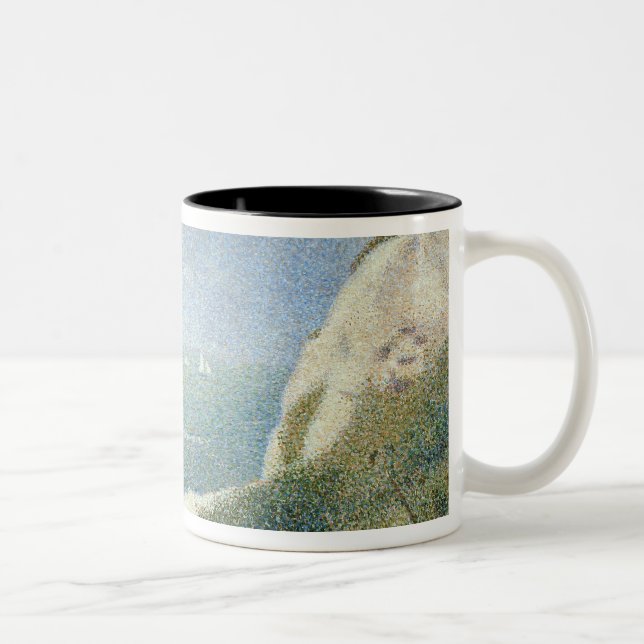 Georges Pierre Seurat | Beach at Bas Butin, Honfle Two-Tone Coffee Mug (Right)