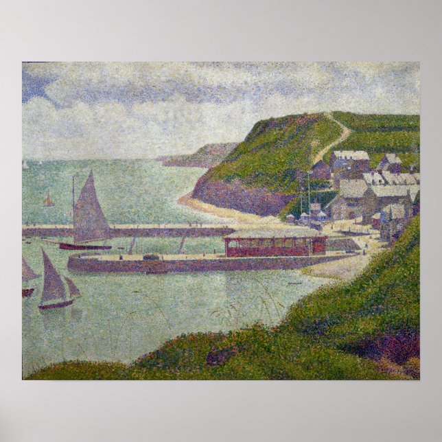 Georges Pierre Seurat | Harbor at Port-en-Bessin  Poster (Front)