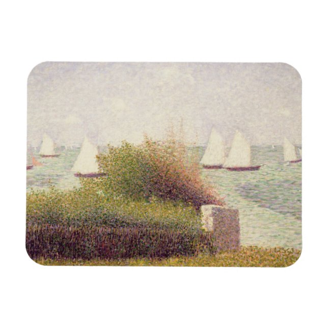Georges Pierre Seurat | La Rade de Grandcamp Magnet (Horizontal)