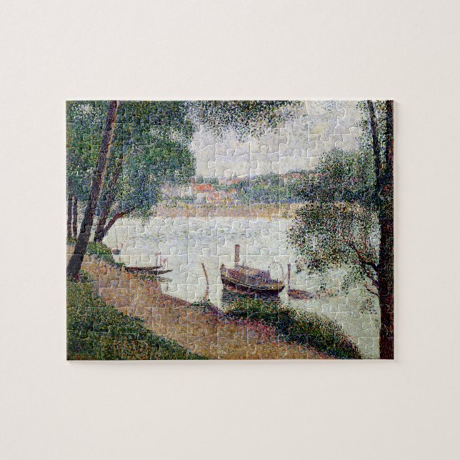 Georges Pierre Seurat | River Landscape with a boa Jigsaw Puzzle (Horizontal)