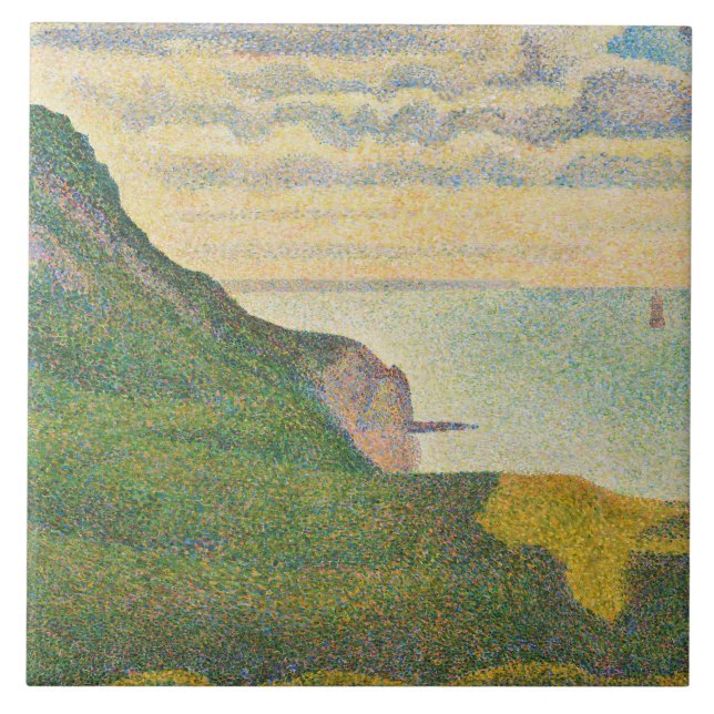 Georges Pierre Seurat | Seascape at Port-en-Bessin Tile (Front)