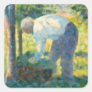Georges Pierre Seurat   The Gardener Square Sticker