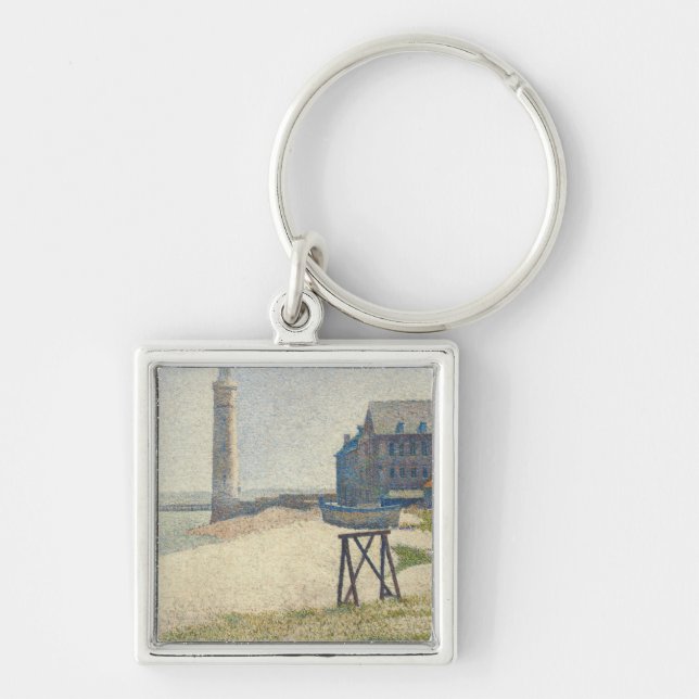 Georges Pierre Seurat | The Lighthouse at Honfleur Key Ring (Front)