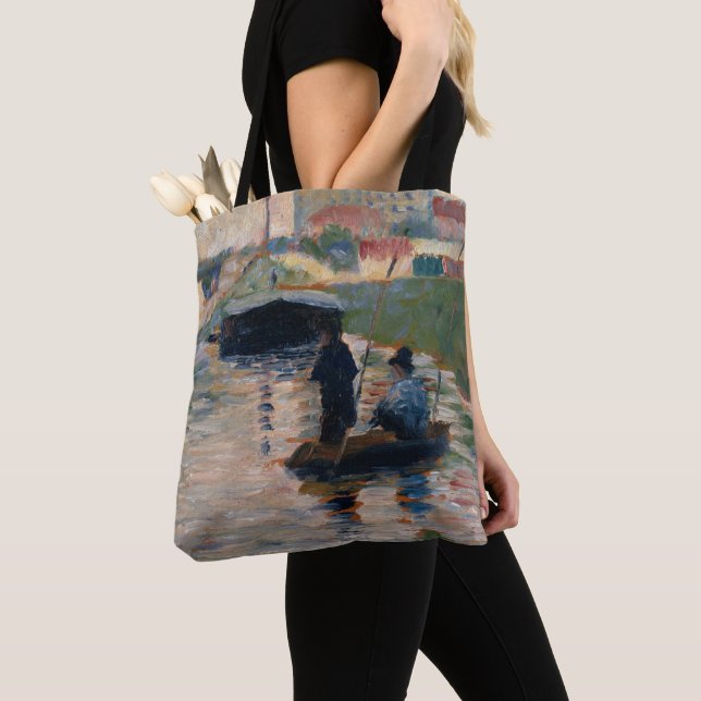 Georges Pierre Seurat | View of the Seine Tote Bag (Close Up)