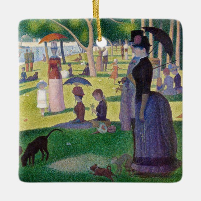 Georges Seurat - A Sunday on La Grande Jatte Ceramic Ornament (Front)