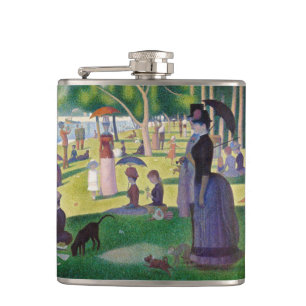 Georges Seurat - A Sunday on La Grande Jatte Hip Flask