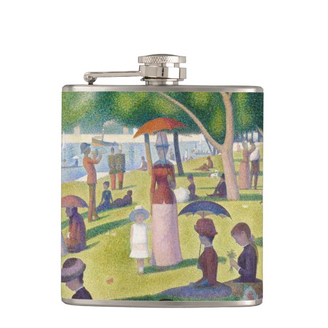 Georges Seurat - A Sunday on La Grande Jatte Hip Flask (Front)