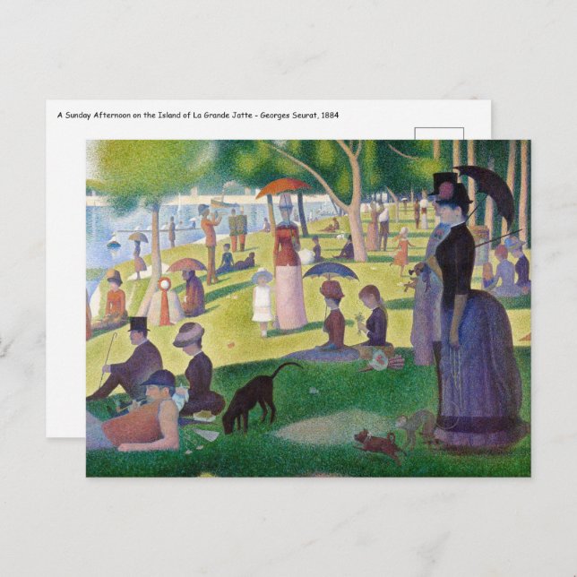 Georges Seurat - A Sunday on La Grande Jatte Postcard (Front/Back)