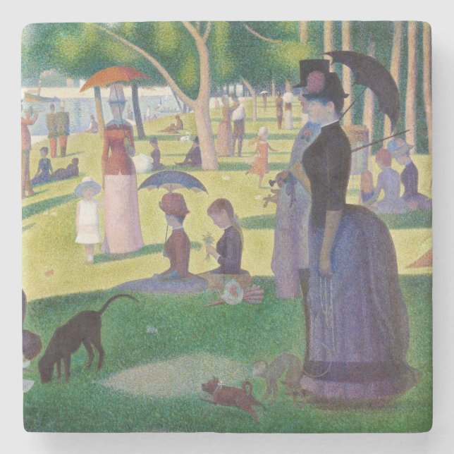 Georges Seurat - A Sunday on La Grande Jatte Stone Coaster (Front)
