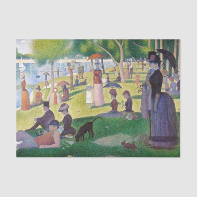 Georges Seurat - A Sunday on La Grande Jatte Tissue Paper (Front)